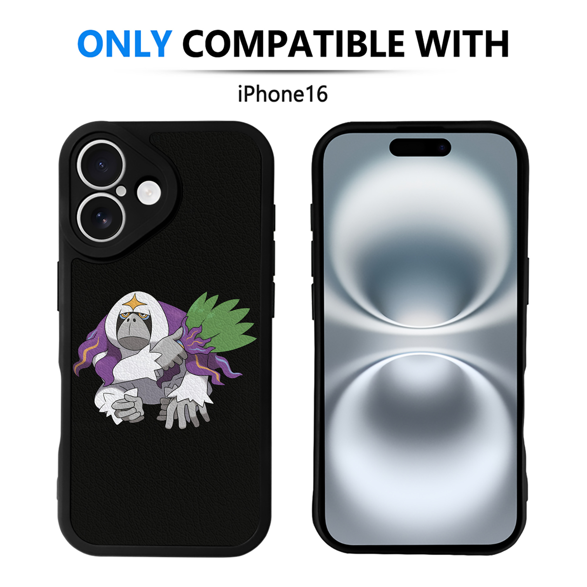 （画像用） ポケットモンスター Pokémon 【iPhone 16シリーズ対応】シリコンスマホケース（レザー調） 材質：シリコン